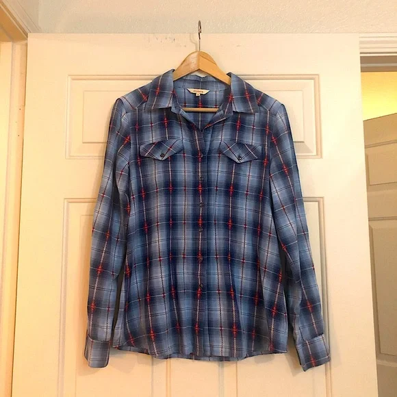 Sundance southwestern style Aztec plaid button up size S - Picture 4 of 12